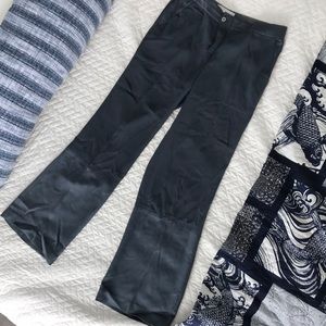 Anthropologie Teal Silk Pants
